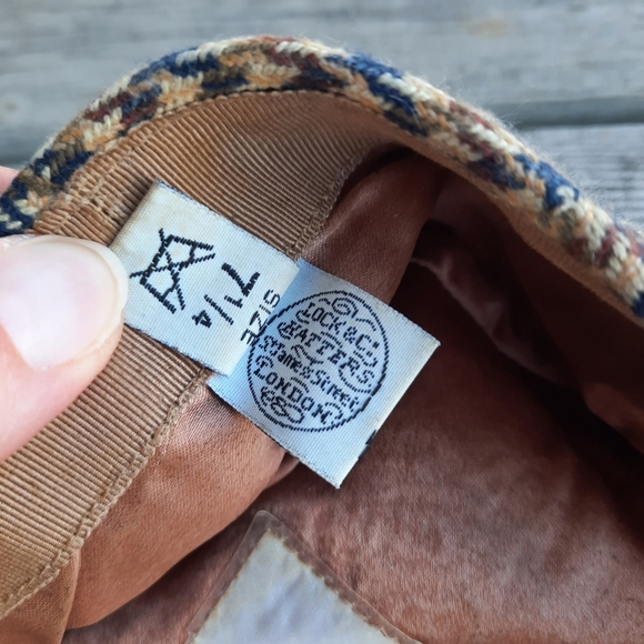 Vintage Lock & Co Hatters 100% Cashmere Gunclub Check Flat Cap Houndstooth 7 1/4 - Picture 11 of 15